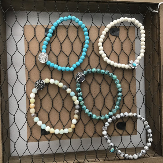 Real stone bracelets