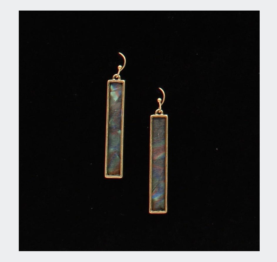 Jewelry earrings iridescent shellesque inlay DE16132 E16132