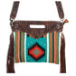 Purse with saddle blanket, fringe and tooled leather ADBG496E