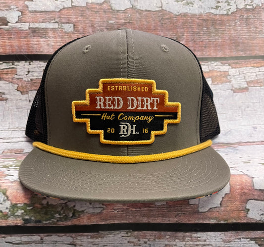 Ball Caps Red Dirt RDHC267 Road Block Olive Black