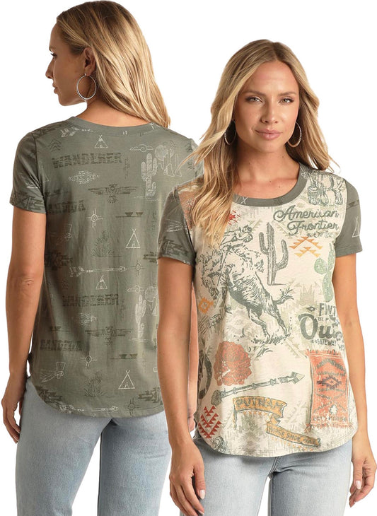 Shirts Women’s Green Poster Tee WLWT21RZIS