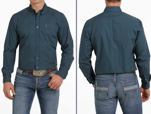 Shirts Men's Cinch Teal MTW1347035 FOUU-EE