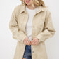 Women’s Outerwear Frayed Edge Shirt Jacket