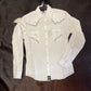 Shirts Mens Wrangler Rock 47 LS Snap White