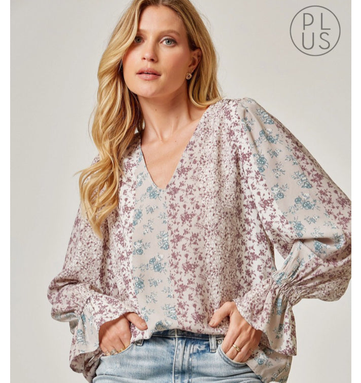 Women’s Shirt Printed floral print 2-932-1P