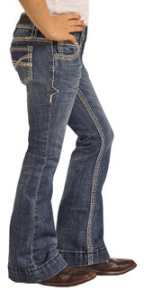 Jeans Kid’s Girls Rock & Roll Denim Ivory Embroidery trouser  G5F9516 , FJRK-EE