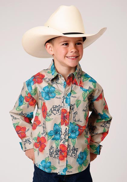 Shirts Kid’s Trail Ride Tropical Western Style 03-030-0064-0366
