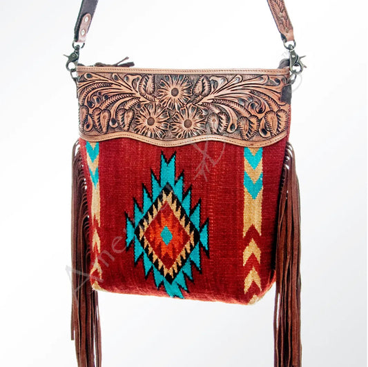 Purses American  Darling Red Aztec Cross Body ADBG510D2