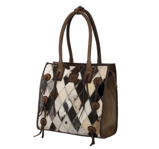 Purses STS Chaps Diamond Tote Cowhide STS36733