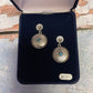 Silver Scalloped Coin Earrings Jewelry ER4901