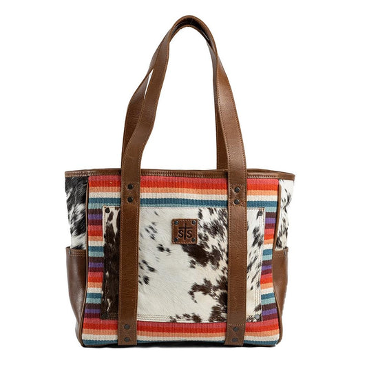 Purses STS Ranchwear Phoenix Tote Serape & Cowhide STS38219