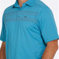 Shirts Men’s Cinch Arenaflex Polo Blue with Black Print MTK1865015