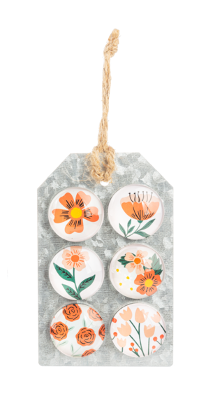 Orange flower Magnet set home decor CB178088