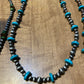 Necklaces turquoise and silver colored beads