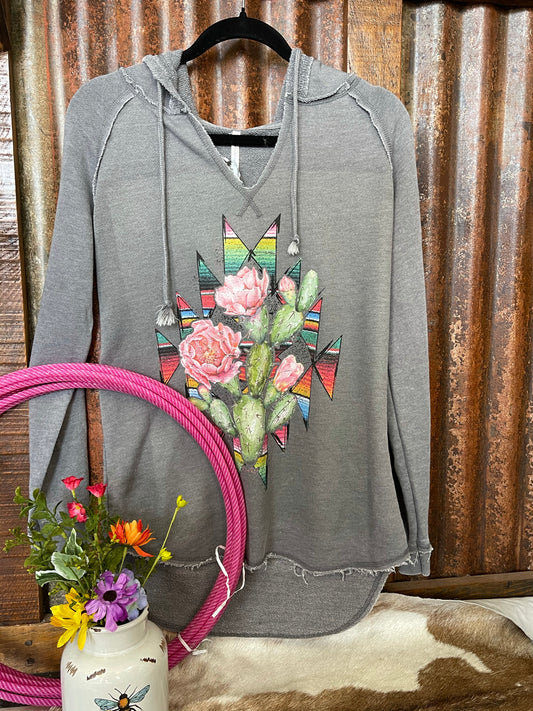 Outerwear Women’s Hoodie Aztec Cactus
