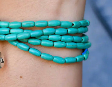 Green Turquoise Beaded Bracelet Jewelry BR1401