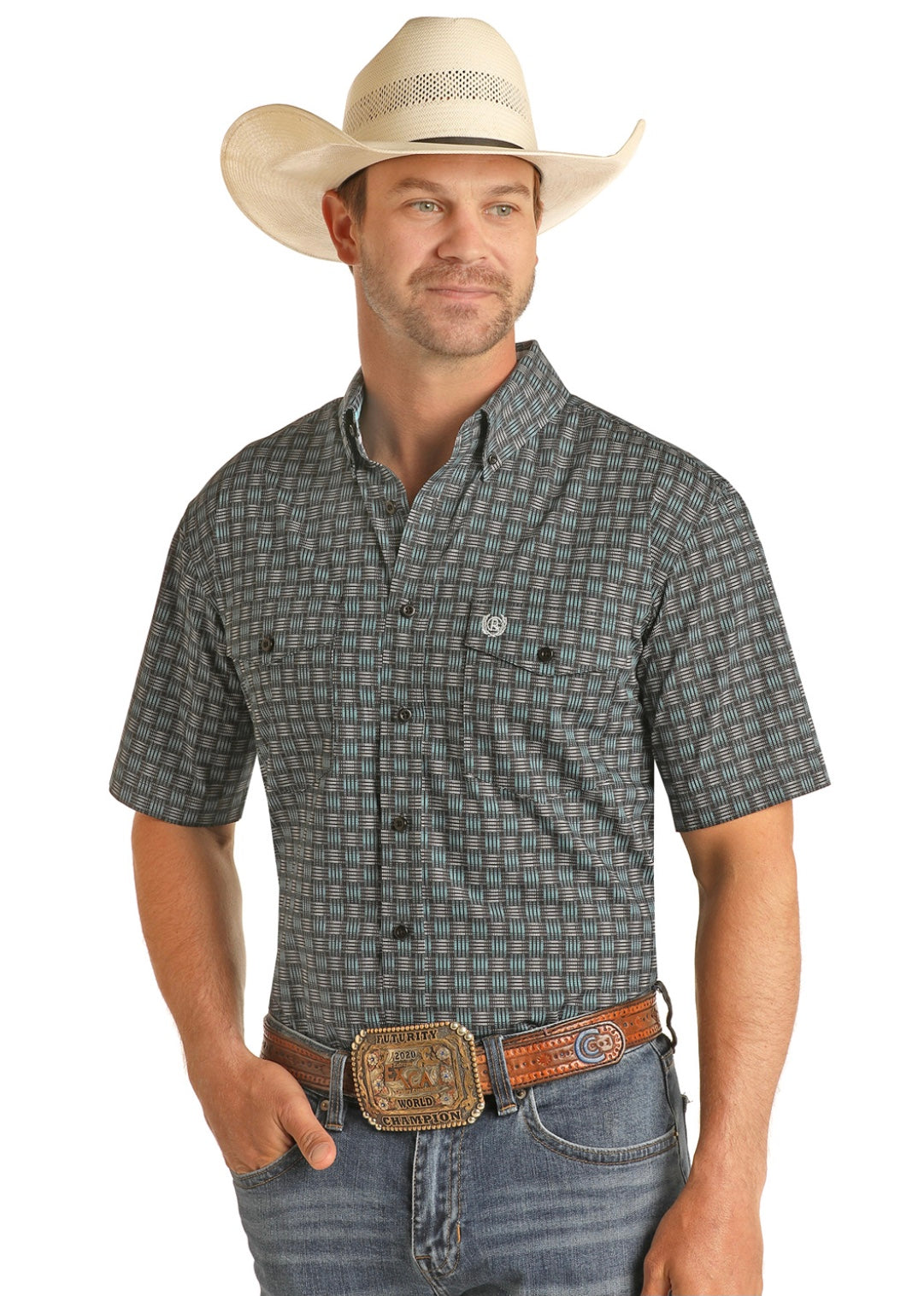 Shirts Men’s Panhandle Blue Short Sleeve PSMS1BRZ69