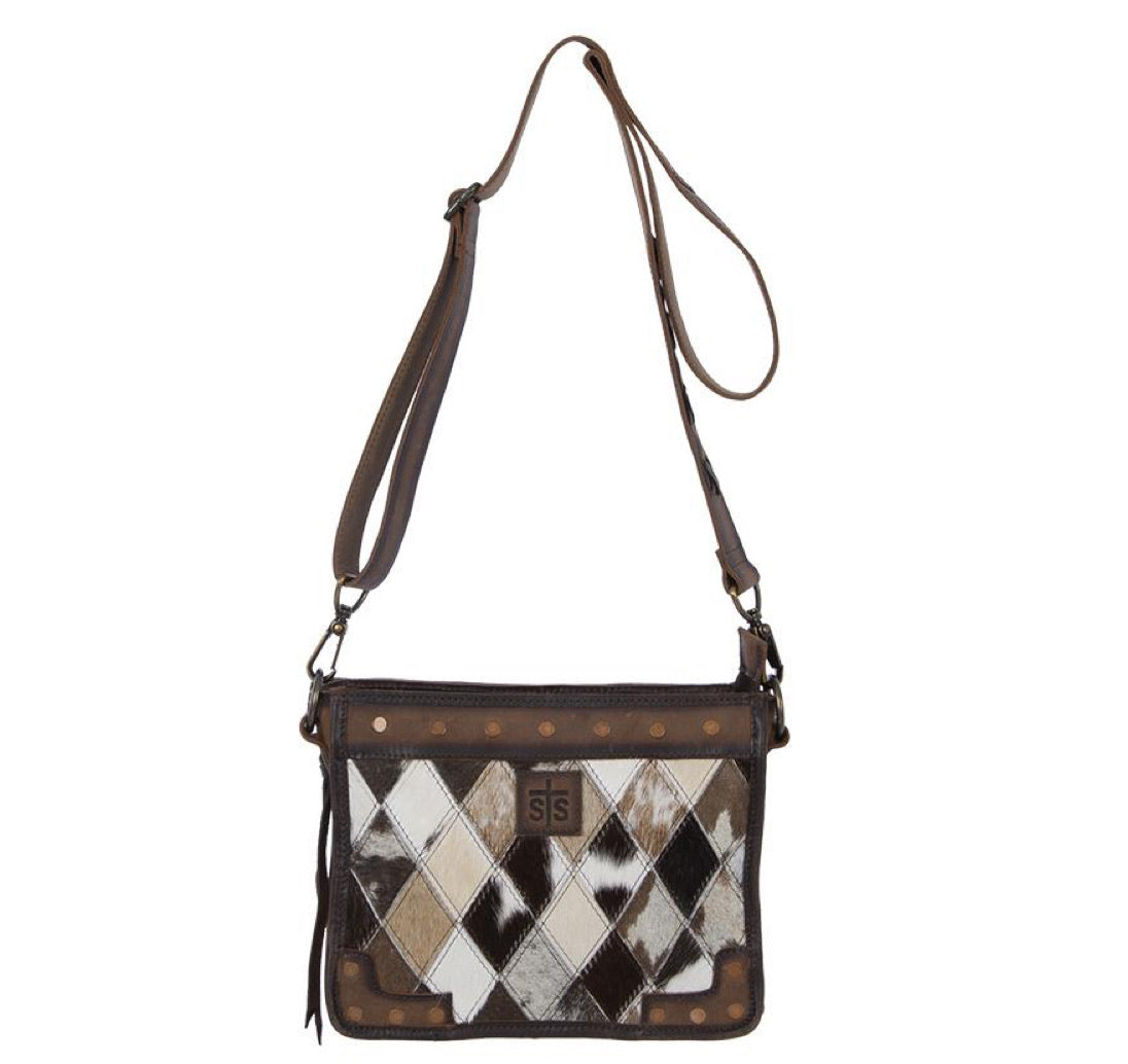 STS Diamond Cowhide Leather Crossbody Purse - Women's Bags in