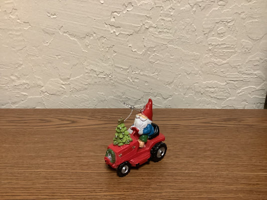 Giftware Gnome on Tractor Ornament MX181670