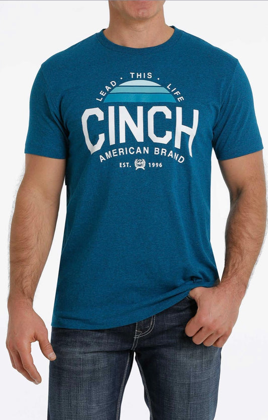Shirts Men’s Sale Cinch Logo Heather Teal Short Sleeve Tee MTT1690464