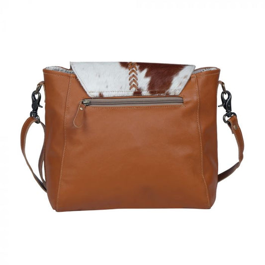 Purses Bags Myra Mahogany Leather & Hair On S-3383