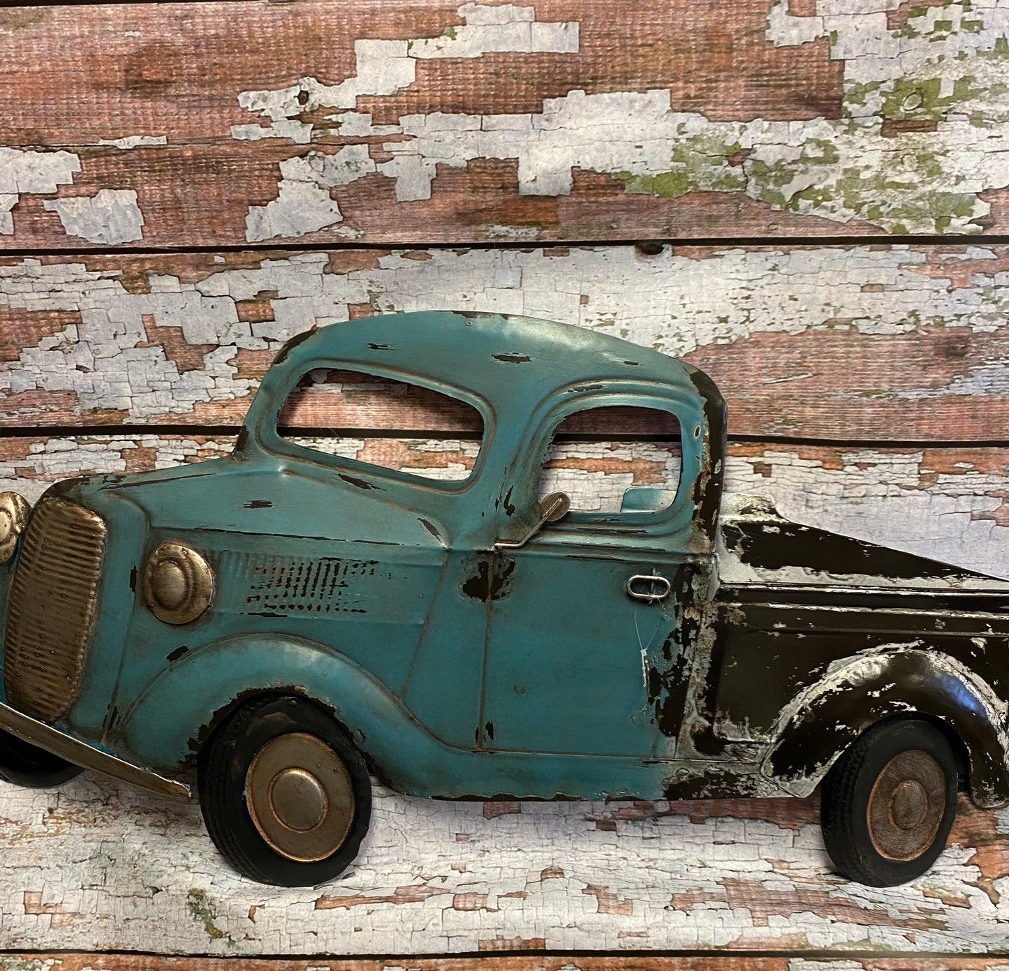 Blue Rustic truck wall art home decor