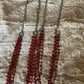Multiple strand red beaded necklace N974RED