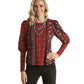 Shirts Women’s Rock&Roll Burgundy Western Print