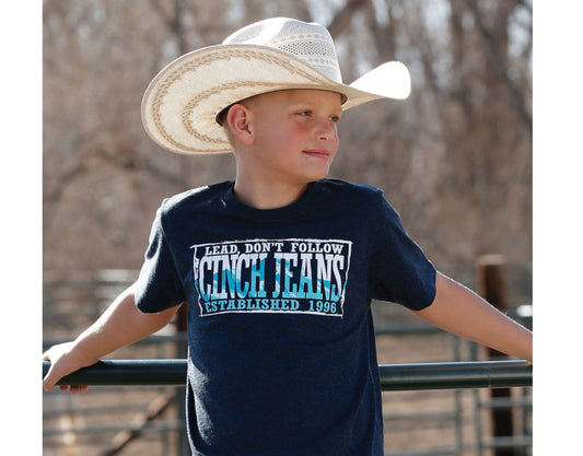 Shirts Boy’s Kid’s Tee Shirt Cinch Navy Lead Don’t Follow MTT7670115