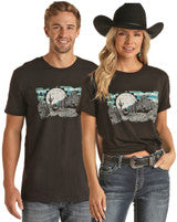 Shirts Men’s Women’s Rock & Roll Graphic Tee Black RRUT21R065