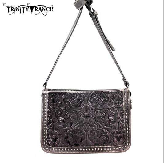 Purses Women’s Trinity Ranch Tooled messenger bag TR18-L8316
