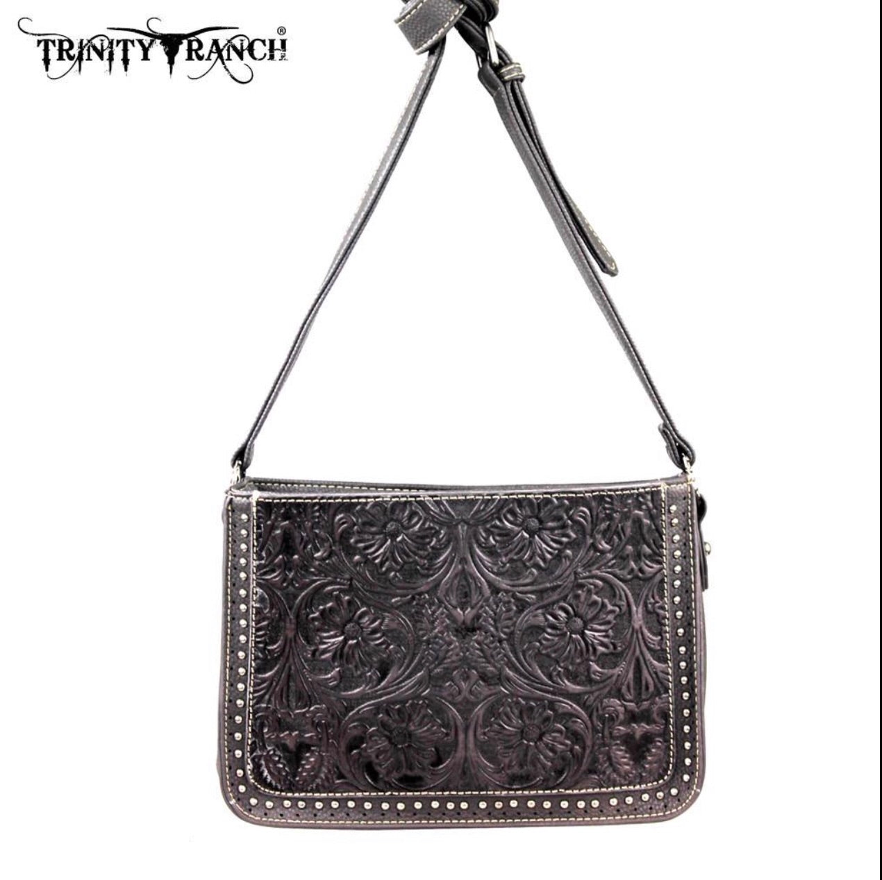 Purses Women’s Trinity Ranch Tooled messenger bag TR18-L8316