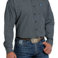Shirts Men’s Cinch Long Sleeve Black/ Blue Geometric Print MTW1105250
