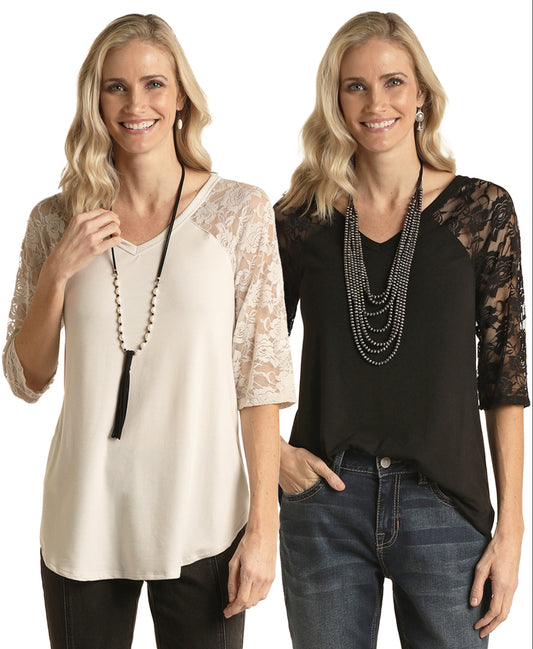 Shirts Women’s Panhandle Lace Sleeve Top WLWT21R0FH