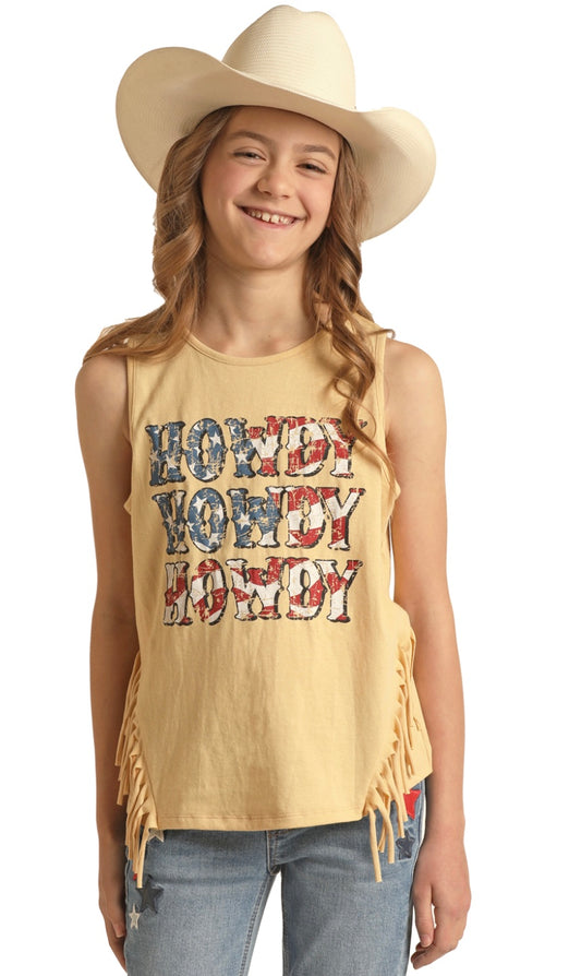 Shirts Girl’s Rock&Roll Fringe Tank RRGT20R110