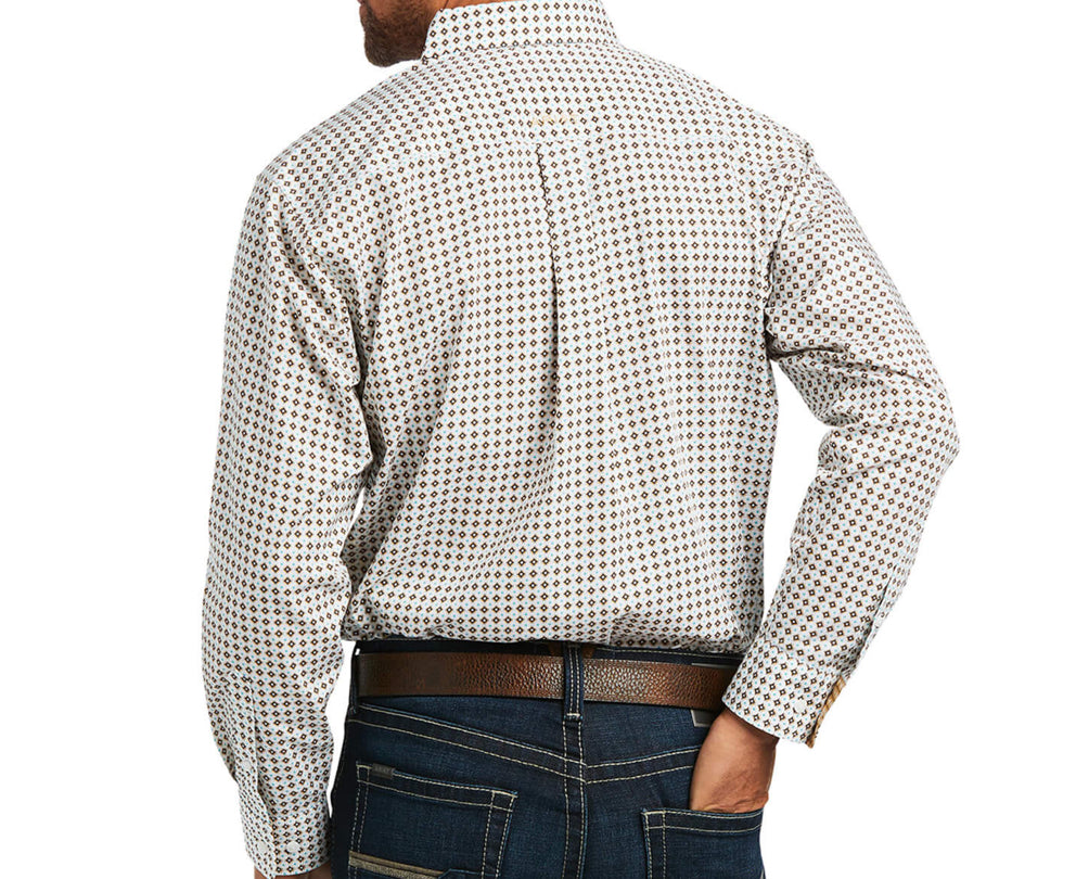 Shirts Men’s Ariat Button Down Long Sleeves White Print 10039230