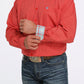 Shirts Men’s Cinch Red White and Blue Striped Long Sleeve Stretch