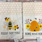 Home Decor Tea Towel Hello Sunshine Bee CB181472