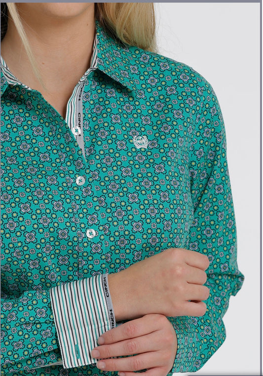 Shirts Women’s Cinch Long Sleeve Green MSW9165020