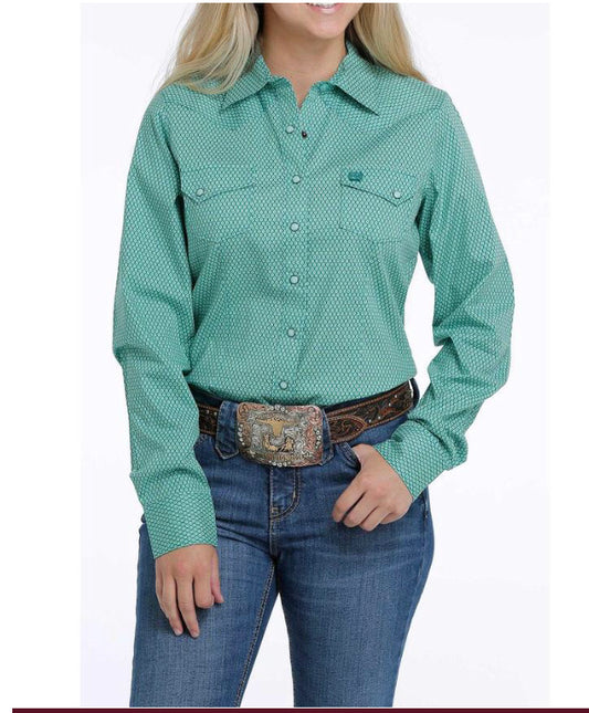 Shirts Women’s Cinch Snap Shirt Green MSW9201023