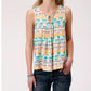 Shirts Women’s Sleeveless 03-052-0590-2062  Multi Print Buffalo Roam w/string tie Tie