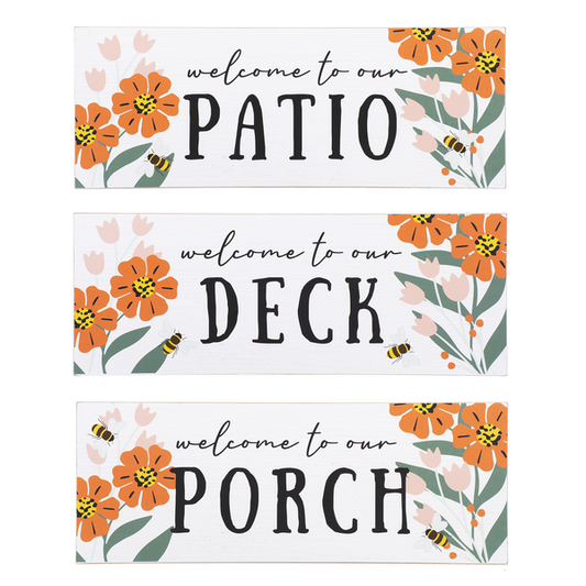 Wooden Patio signs home decor CB178097