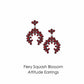 Fiery Squash Blossom Attitude Earrings jewelry AER4672