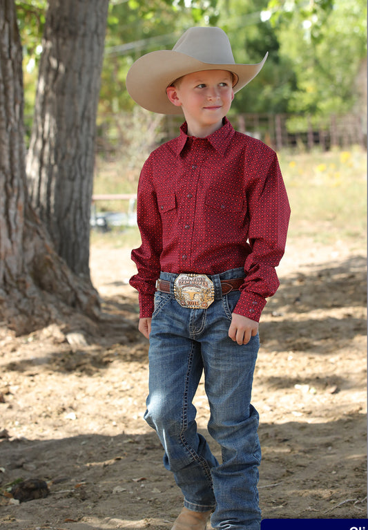 Shirts kid’s Cinch boy’s Burgundy