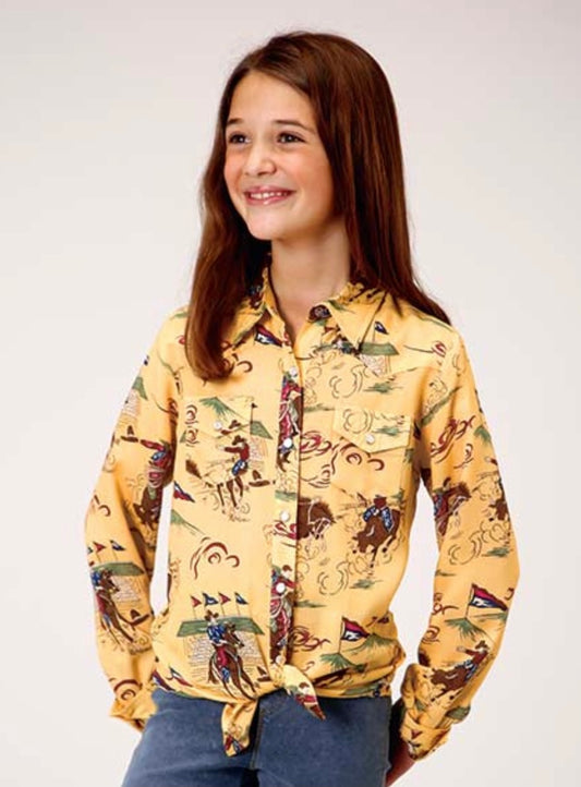 Shirts Girls Roper 03-080-0590-6056 YE