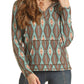 Outerwear Women’s Rock and Roll Aztec Printed Hoodie RRWT94R04E