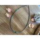 19 inch 4 mm Navajo pearl necklace NEC-NAV-125-BLU