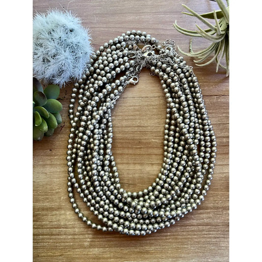 16 inch 6 mm Navajo pearl necklace 014