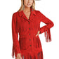 Outerwear Women’s Fringe Snap Jacket PRWO92RZXD