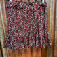 Women’s burgundy Phoenix floral mini skirt 31549-2